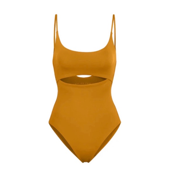 Left On Friday Other - Gold Cutout One-Piece Swimsuit